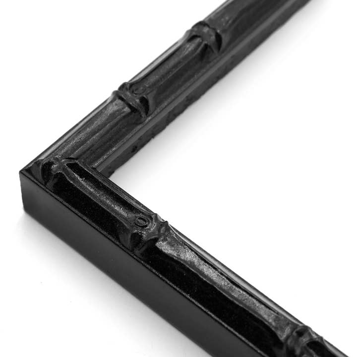 Hand Painted Black Bamboo Picture Frame for wholesale on Faire6