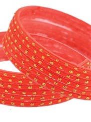 Braccialetti in vetro arancione (misura: 2.12) per la vendita all'ingrosso da parte di Ancientveda