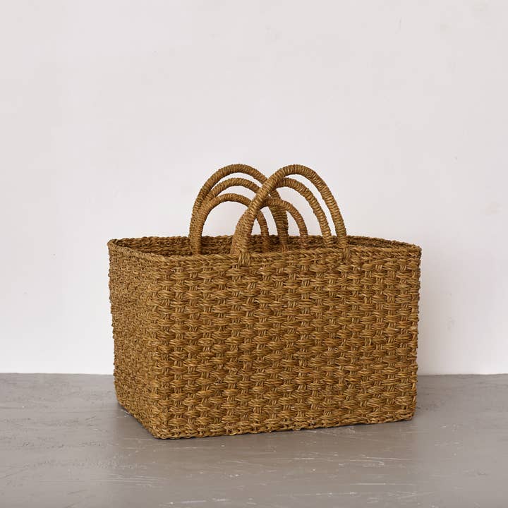 Will & Atlas - Wholesale Basket - Rectangle Gathering Basket, harvest, Chatai Weave, 3 sizes