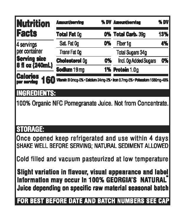 Michka Foods LLC. – Großhandel Fruchtsäfte – Kaltgepresster Bio-Granatapfelsaft1