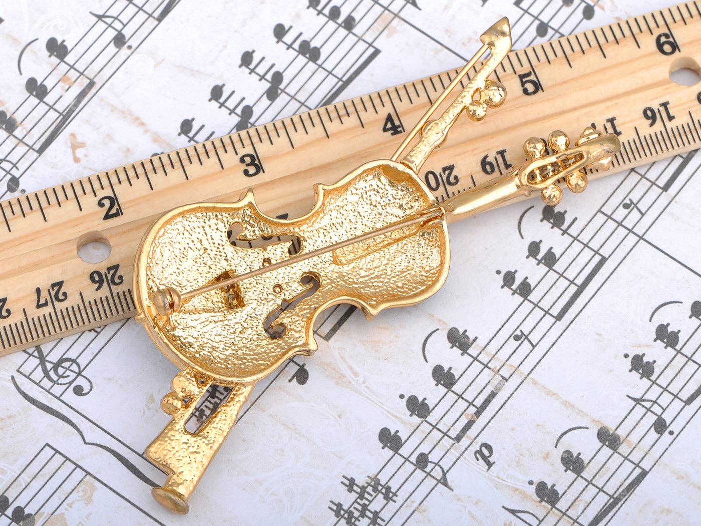 AK Brand - Wholesale Brooch - Violin Brooch Pin Enamel Bow Cello Fiddle Music Instrument2