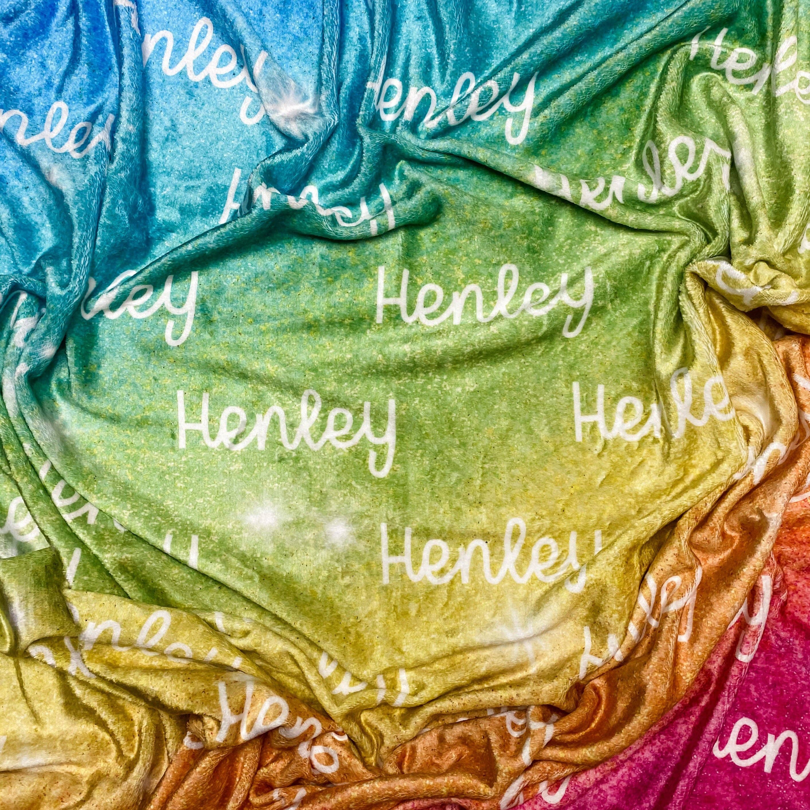 Danazyne - Wholesale Bedding Blanket - Kids & Baby - Rainbow Galaxy Personalized Repeating Name Plush Minky1
