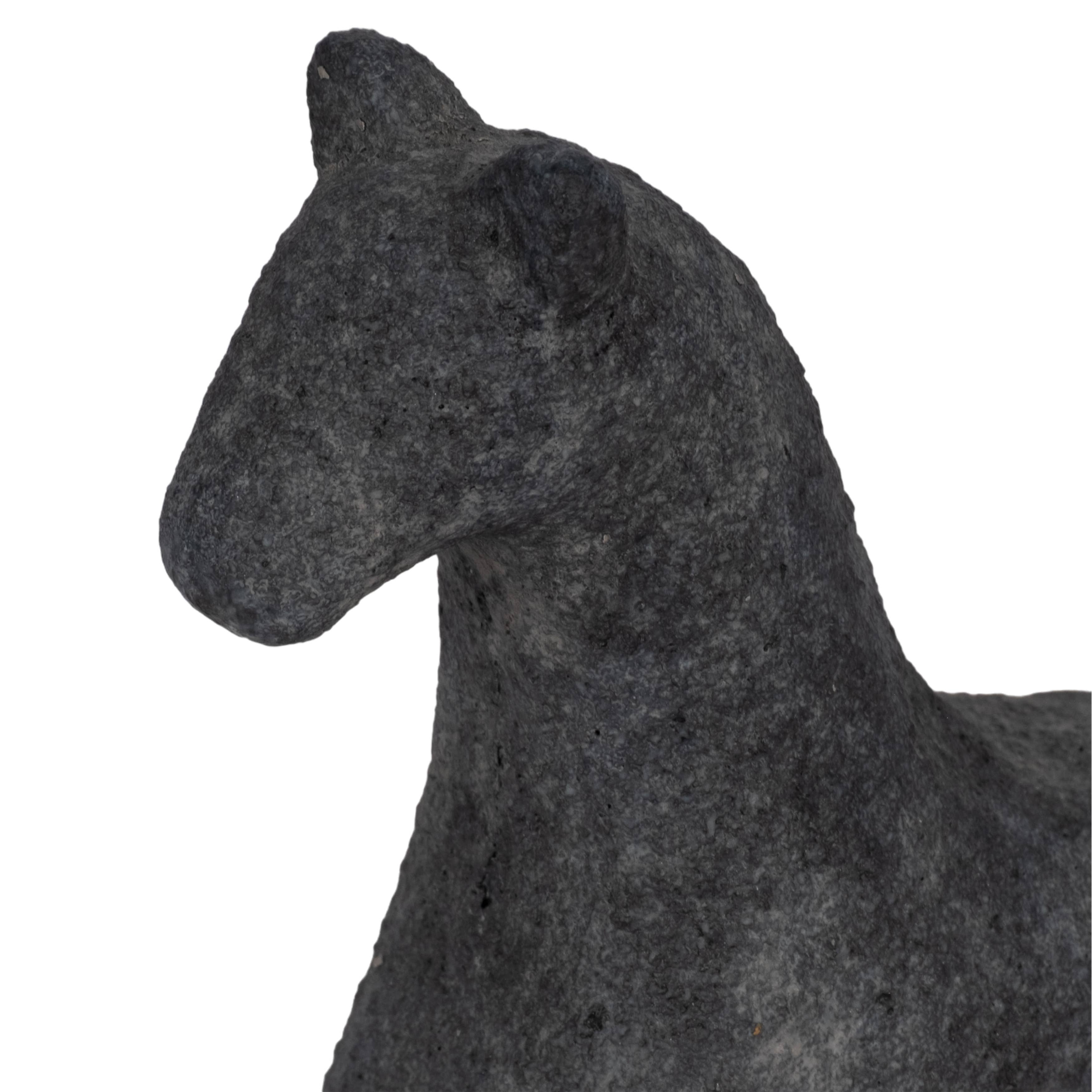 Sagebrook Home - Wholesale Decorative Figurine - Black 6 in. Cement Textured Horse Figurine9