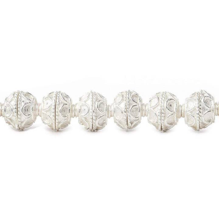 8 mm sterling verzilverde koperen kralenkap eenvoudige boog 8 inch 54 kralen voor wholesale door Beads of Cambay