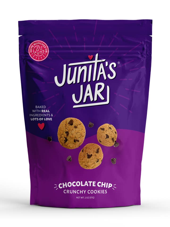 2oz Mini Cookie Snack Pack, Chocolate Chip for wholesale by Junita’s Jar
