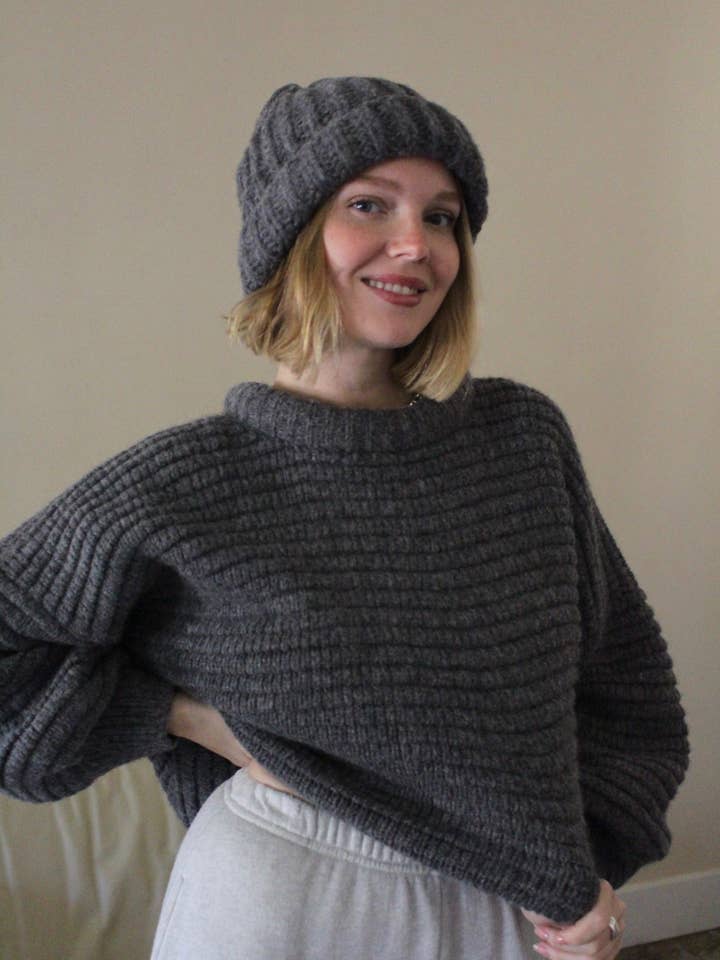 Na Nin – Großhandel Strickpullover – Damen – Romy Strickpullover aus Alpakawolle mit Ballonärmeln12