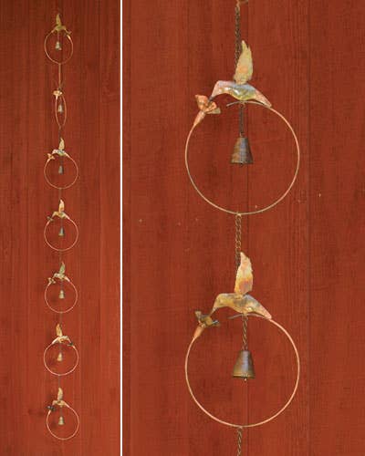 Ancient Graffiti - Wholesale Outdoor Ornament/Decor - Flamed Hummingbird Rain Chain