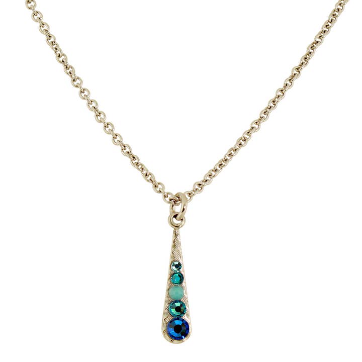 Baked Beads - Wholesale Pendant/Charm Necklace - Multi Crystal Teardrop Necklace