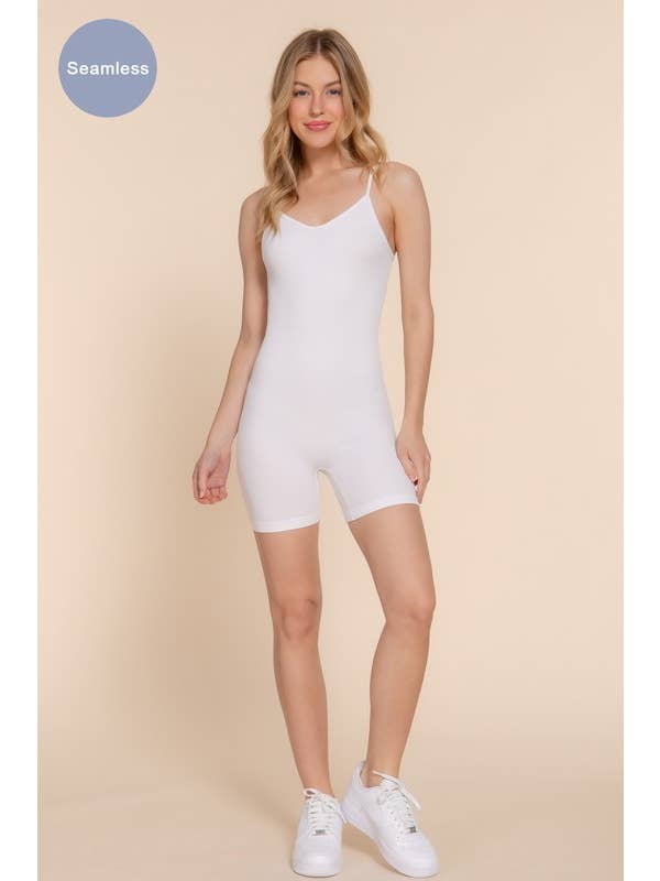 Active Basic | Active USA - Wholesale Romper - Women's - V Neck Fitted Seamless Cami Romper8