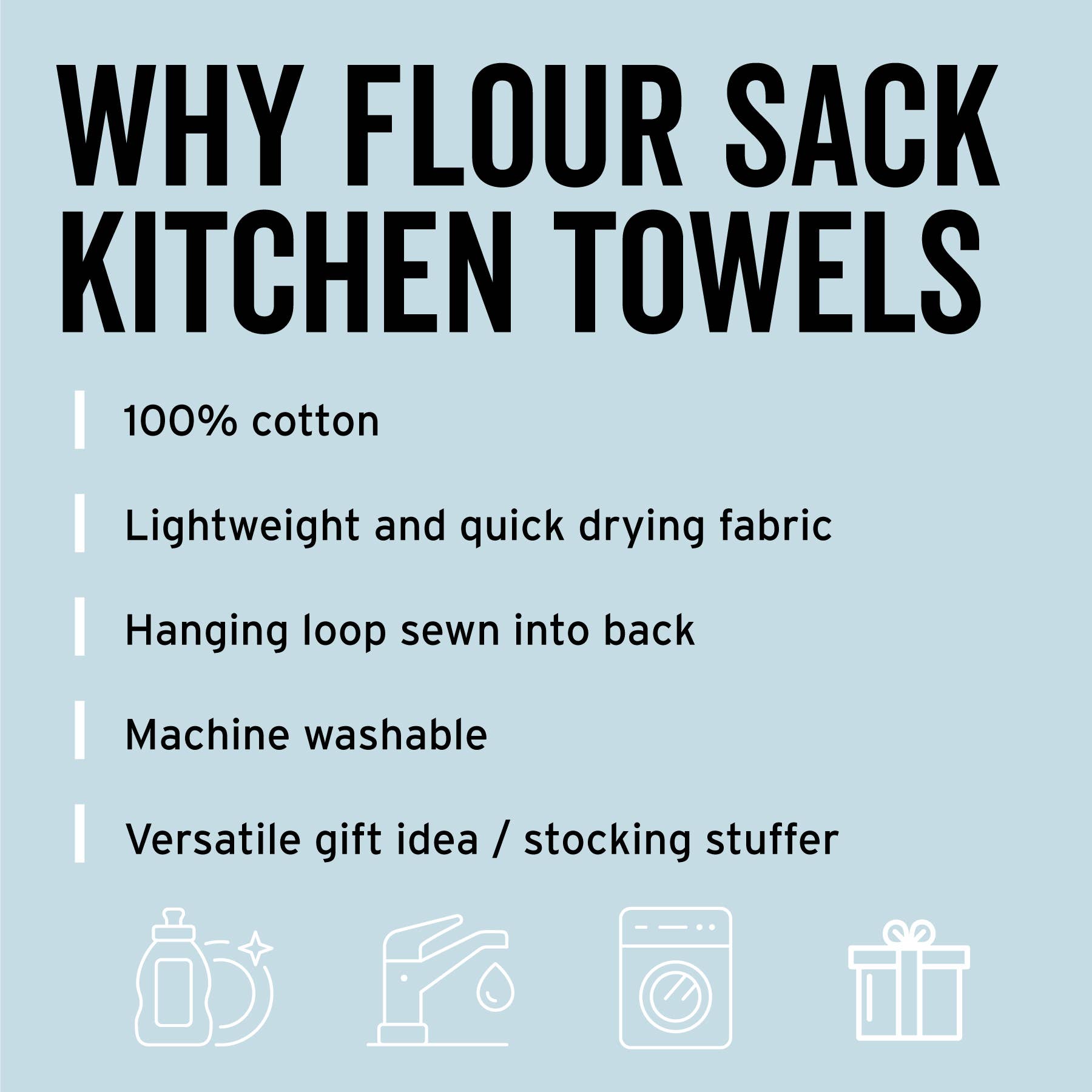 RubiaRojo - Wholesale Tea Towel - Dirty Martini Classic Cocktail Black Flour Sack Kitchen & Bar Tea Towel3