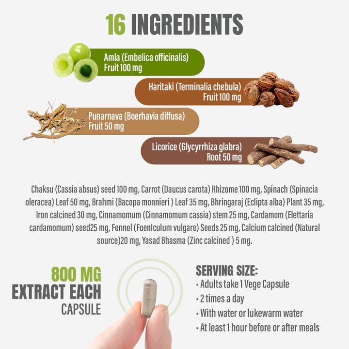 HerbsForever - Wholesale Oral supplement/vitamin - Optica Ayurvedic Herbal Supplement 90 Vege Capsules 800 mg1