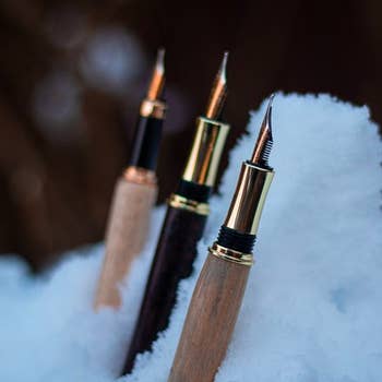 Wholesale The Hemmingway  Handmade Wood and Brass Fountain Pen for your  store - Faire