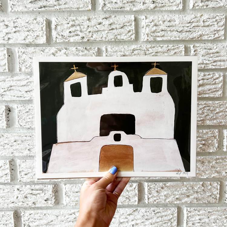 ALEX'S - Wholesale Art Print - Santa Fe Mission Print2
