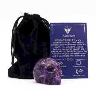 Edelsteinschädel - Amethyst - Groß 50 x 40 x 30 mm für den Großhandel von Crystal Cove