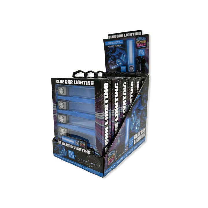 Novelty Brands - Wholesale Retailer Display - Home & Living - Car Vibez Blue Mood Vehicle Interior Lighting Set- 6/Display