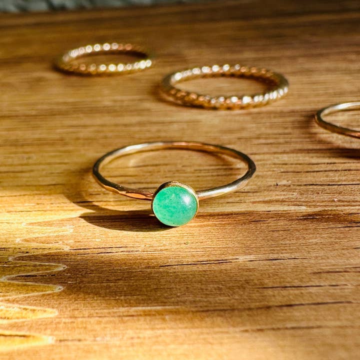 Notions of Lovely - Wholesale Multi-Stone Ring - Skinny Mini Jeweled Stacker Rings - 14k Gold Fill9