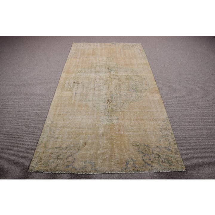 Vintage Area Rug 4x7,8 ft, Turkish Brown Persian Wool Rug for wholesale by The Loom Wholesale