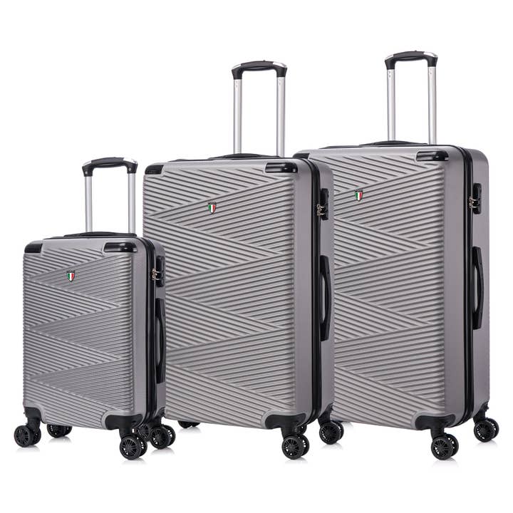 TUCCI Italy AVENZA 3PC Hardside Luggage Set (20"/24"/28") for wholesale by Titanio Travel Goods Group