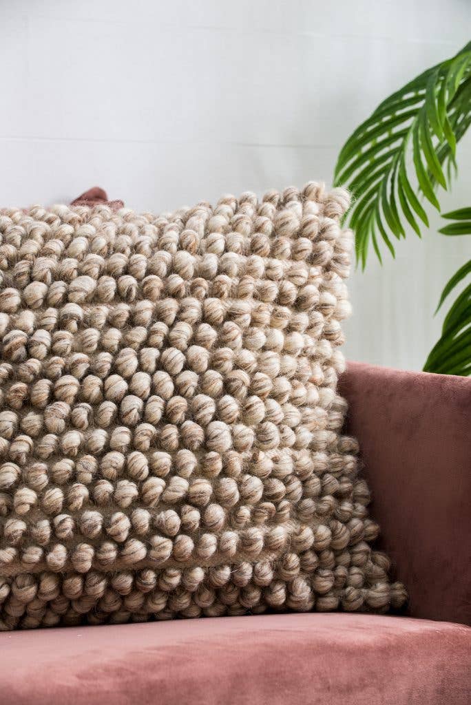 A&B Home Group Inc. - Wholesale Throw/Decorative Pillow - 20x20" Hand Woven Pillow - Beige1