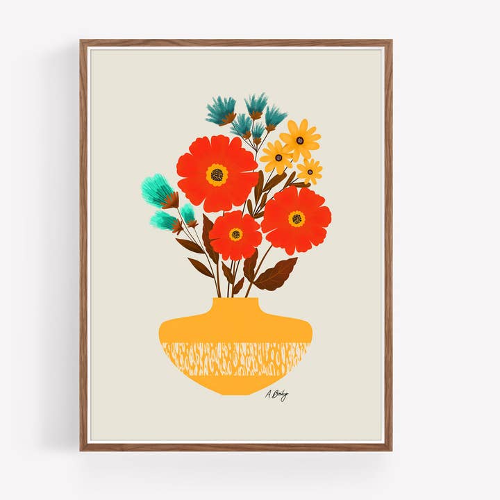 Dream On - floral illustration print for wholesale by Annie Bailey Art