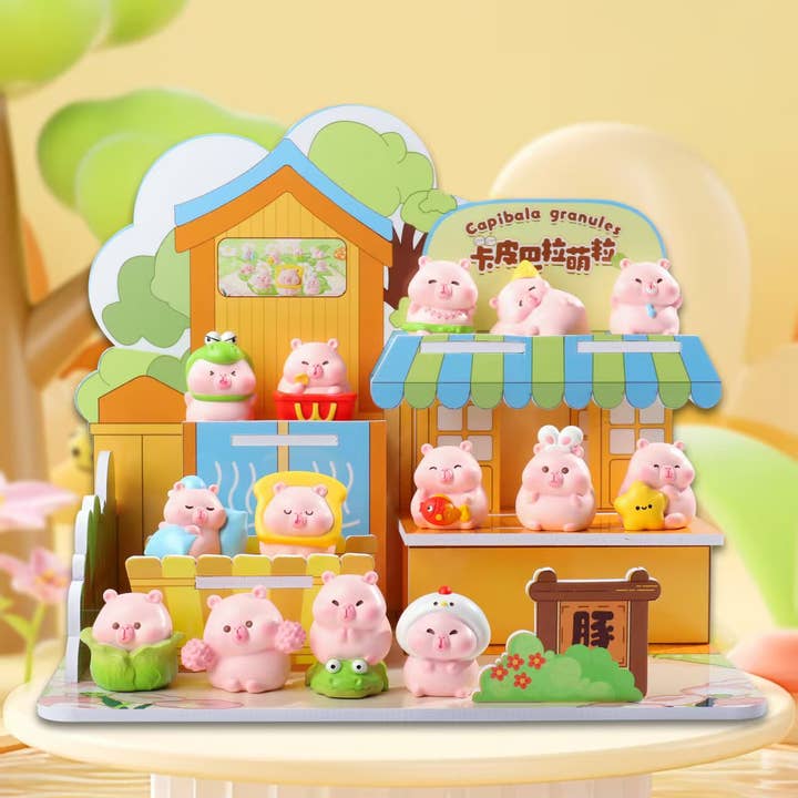 BCmini - Vente Figurine décorative - 71280 Boîte Aveugle Capybara Rose-1231