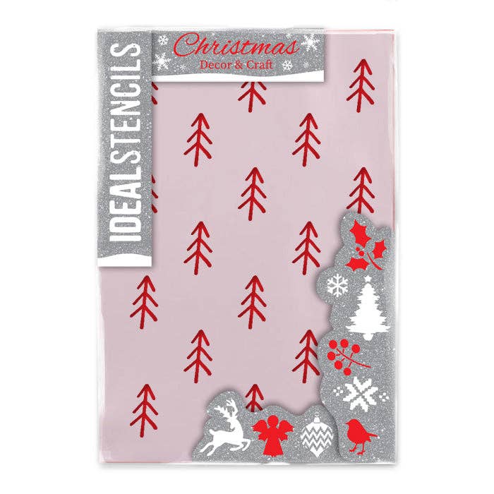 Handgezeichnete Weihnachtsbaum-Muster-Schablone für den Großhandel von Ideal Stencils