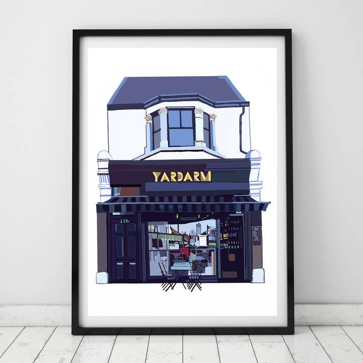 Yardarm, Leyton, East London Illustration Art Print for wholesale by Tomartacus