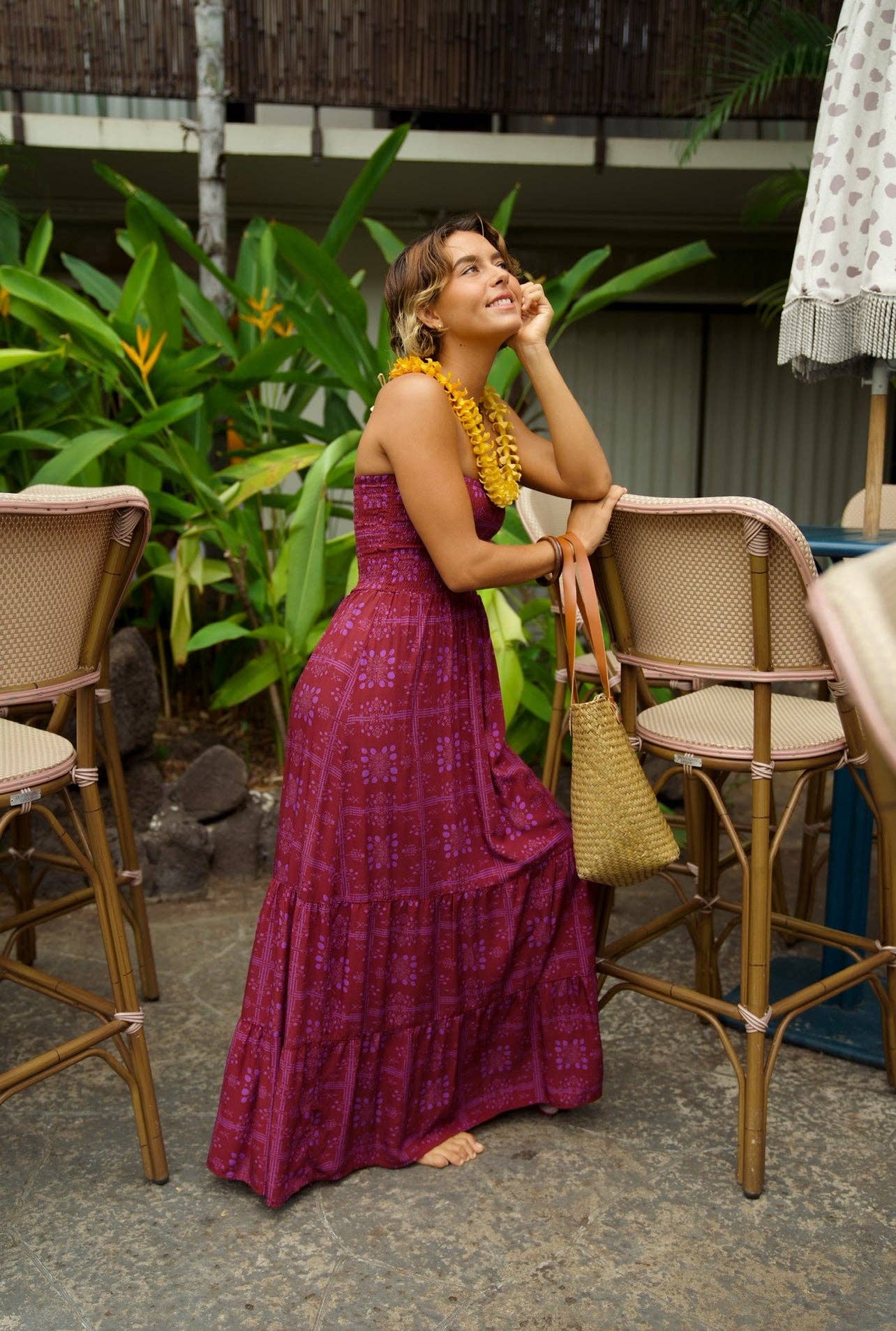 EHA Culture - Wholesale Dress - Women's - Mango Sunset Maile Dress1