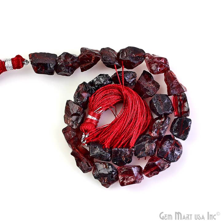 Perline grezze granate a pezzetti, filo di gemma da 9 pollici, 7 x 5 mm per la vendita all'ingrosso da parte di GemMartUSA