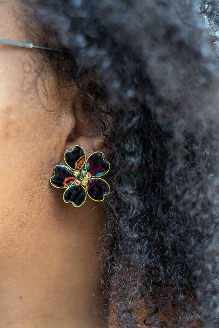 Perennial Peaces - Wholesale Stud/Post Earrings - Black Afrocentric Stud Earrings1