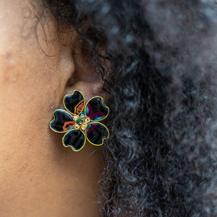 Perennial Peaces - Wholesale Stud/Post Earrings - Black Afrocentric Stud Earrings1