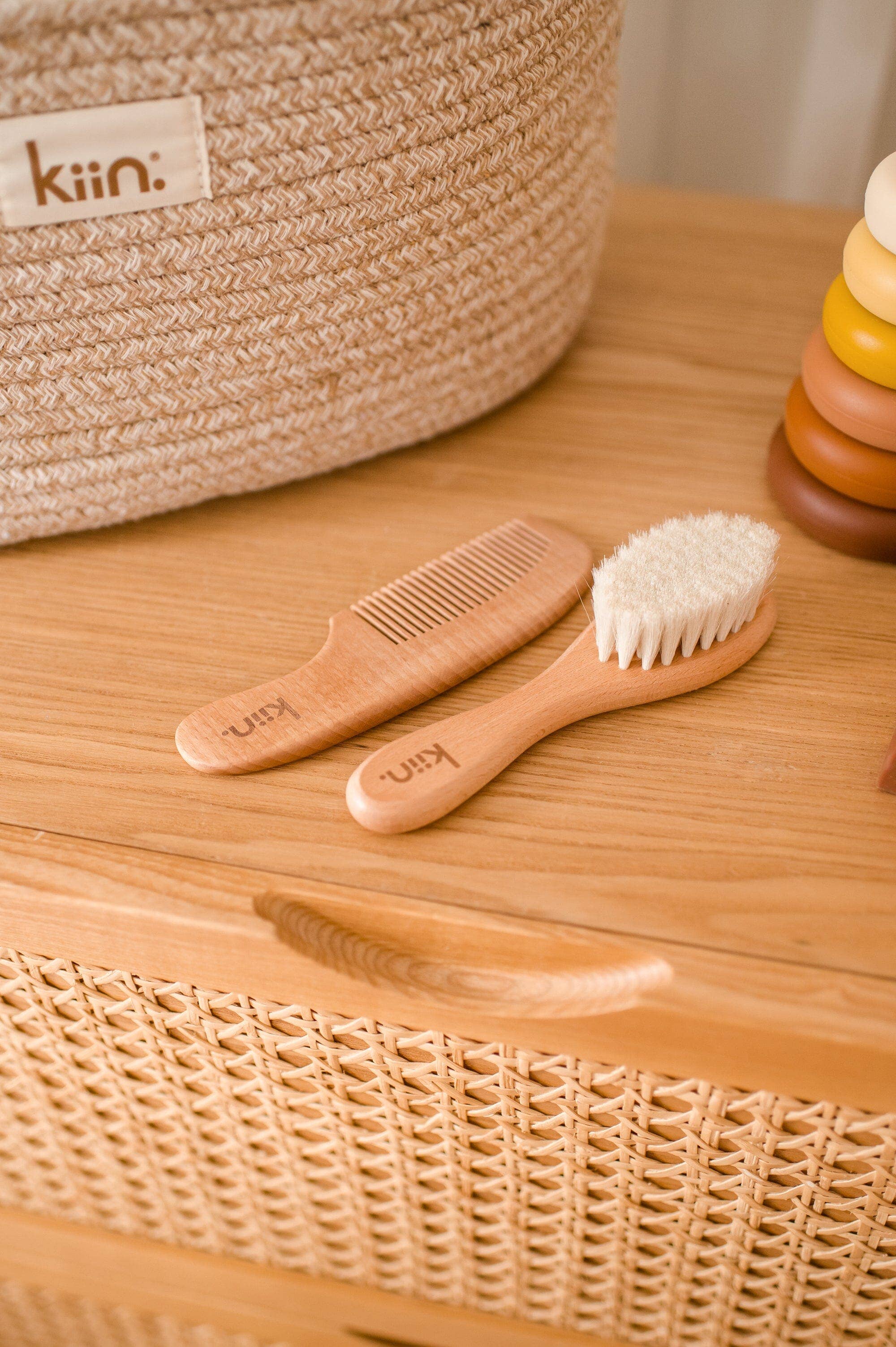 Kiin Baby - Wholesale Hair Brush/Comb Set - Kids & Baby - Wooden Baby Brush + Comb Set10