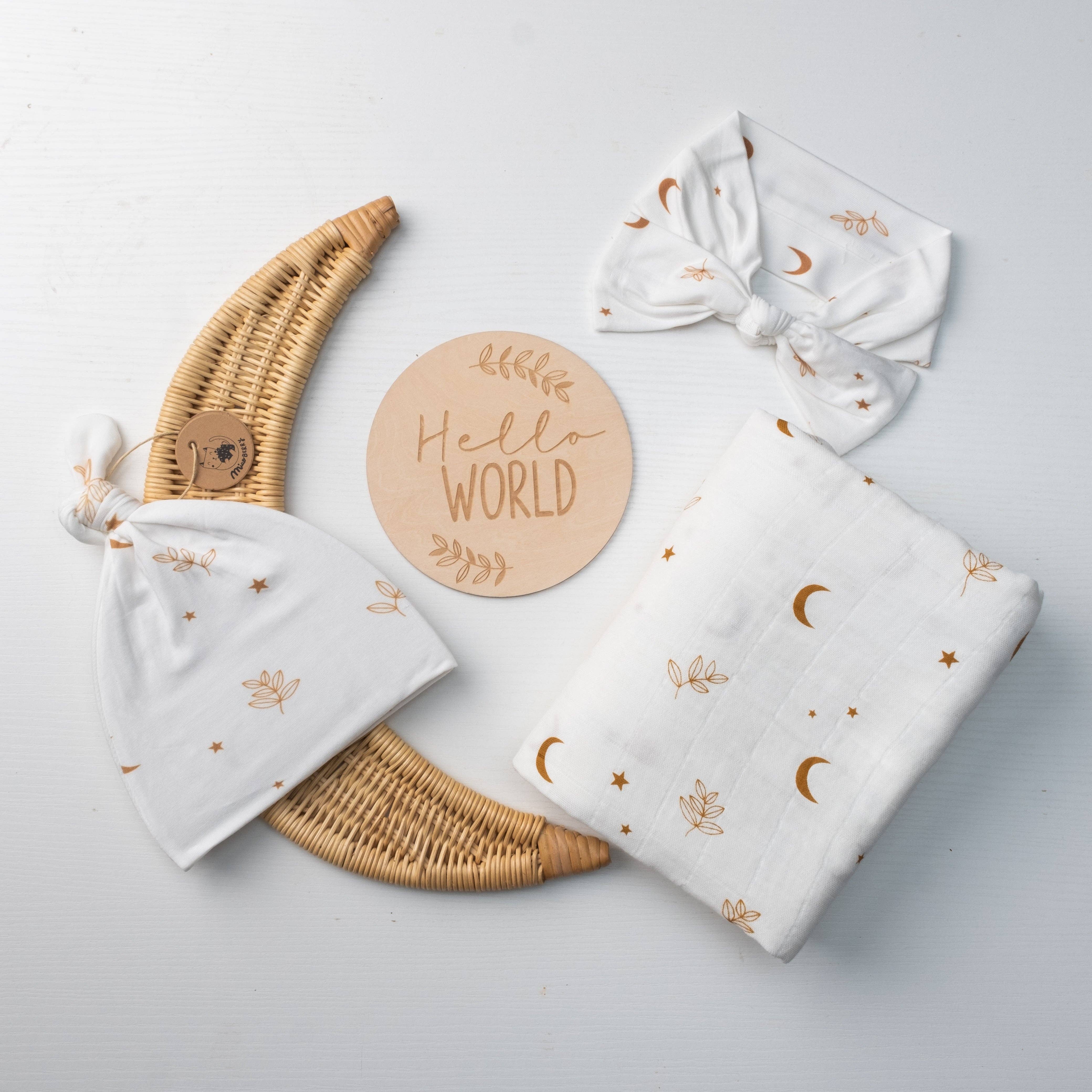 Miaoberry - Vendita all'ingrosso Set di copertine fascianti - Neonati - Set di Copertine in Mussola per Neonati in Cotone 100% Organico Miaoberry | Luna Boho in Bianco4