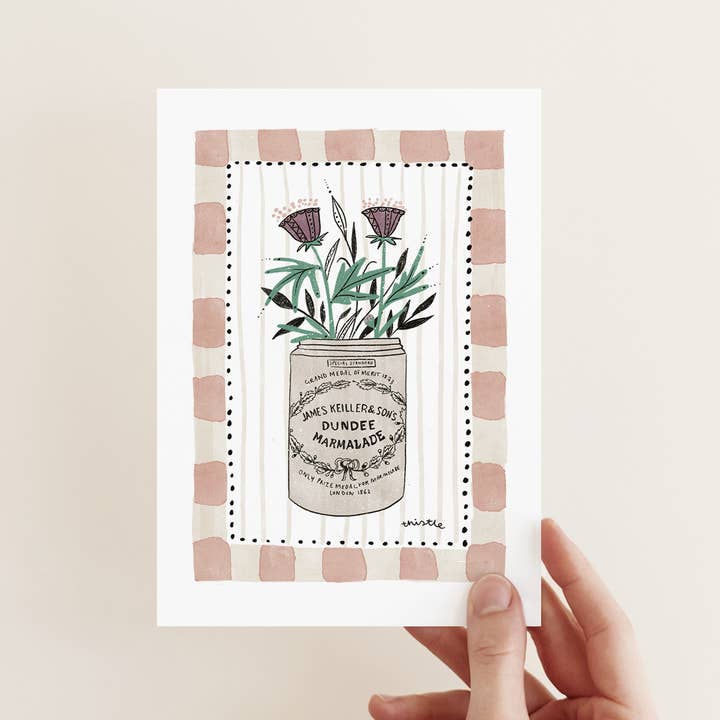 Thistle & Stripe Card for wholesale by Juniper Press