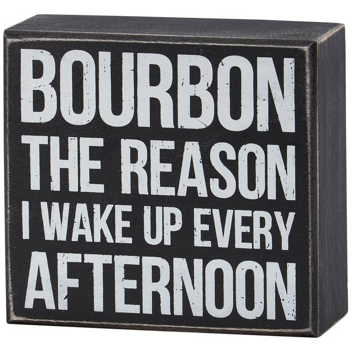 Wake Up Every Afternoon Box Sign for wholesale by Primitives by Kathy