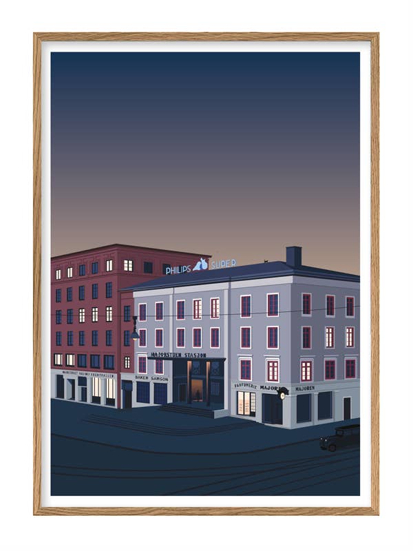 Mezzanotte a Majorstua (una sera d'autunno negli anni '30) per la vendita all'ingrosso da parte di Wallstories