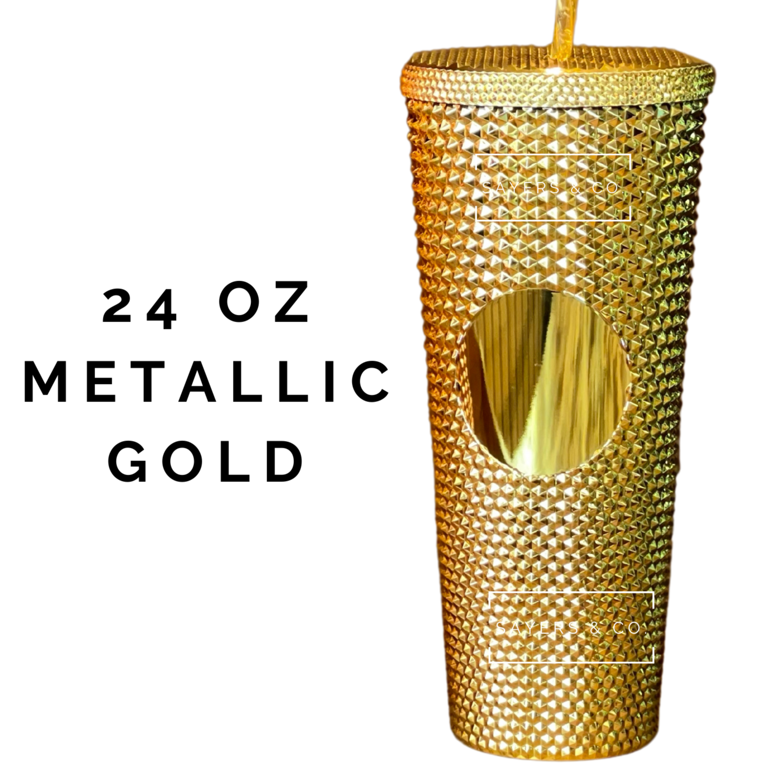 Sayers & Co. – wholesale Isolerade dryckesvaror – Anpassad logoisolerad tumlare med halm - 24oz38