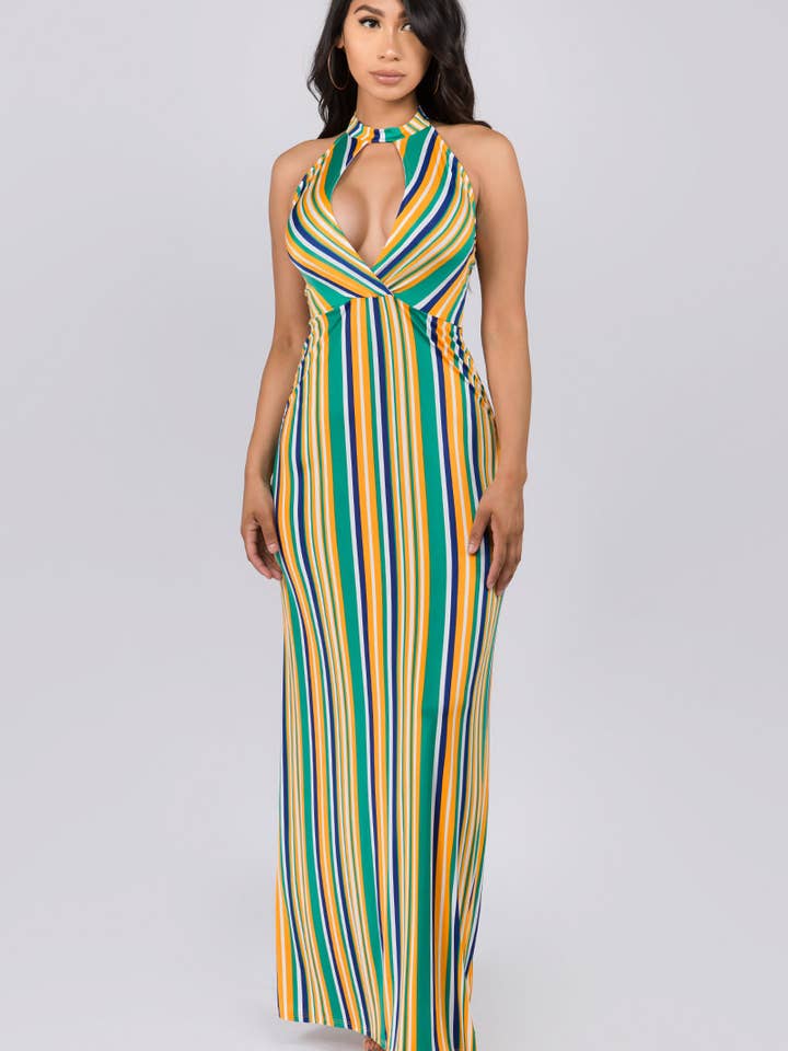 Vestido Longo Palazzo Stripe por atacado de SJ NOLA LLC