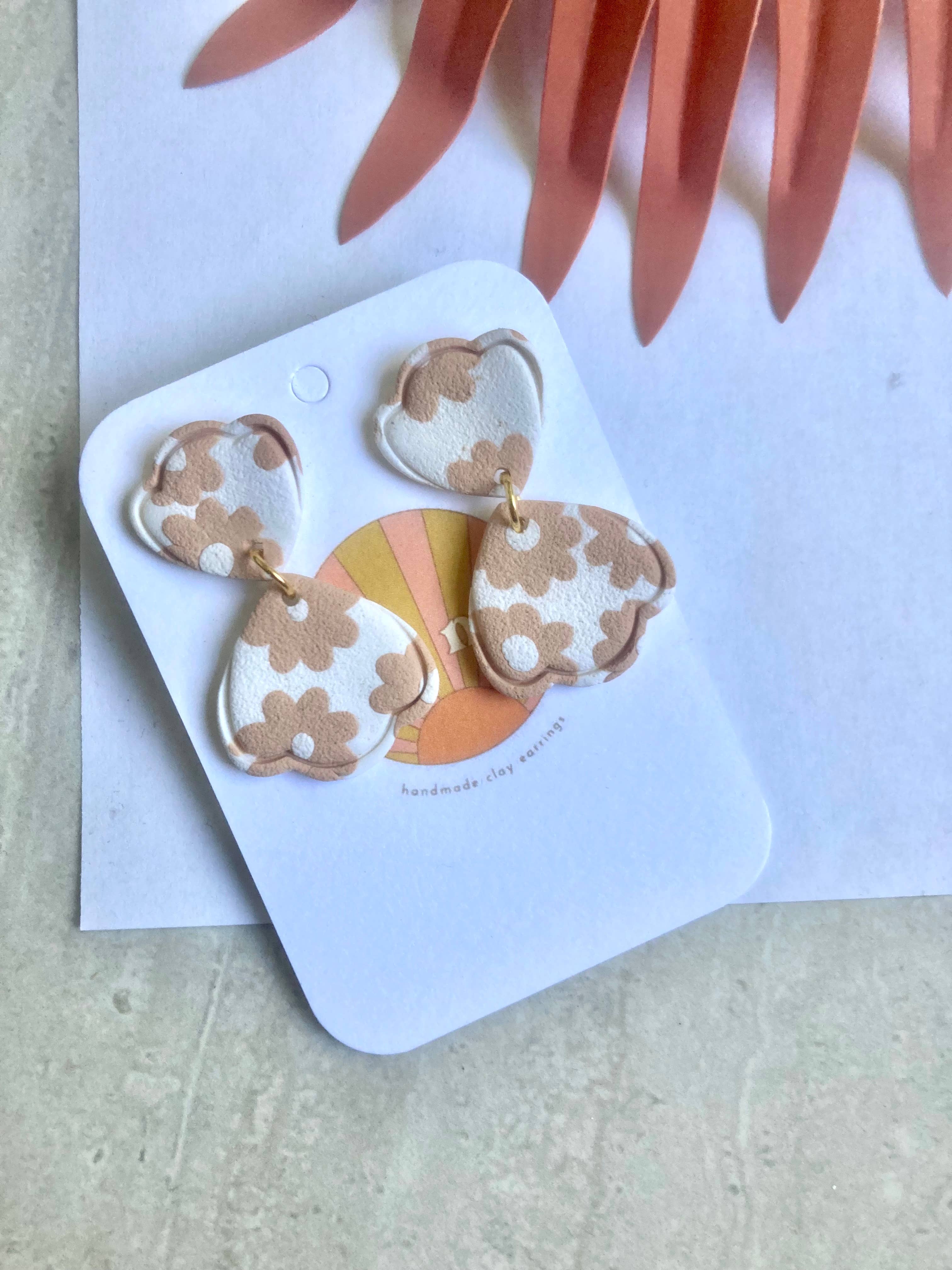 Terra Made - Wholesale Dangle Earrings - Clay flower dangle earring1