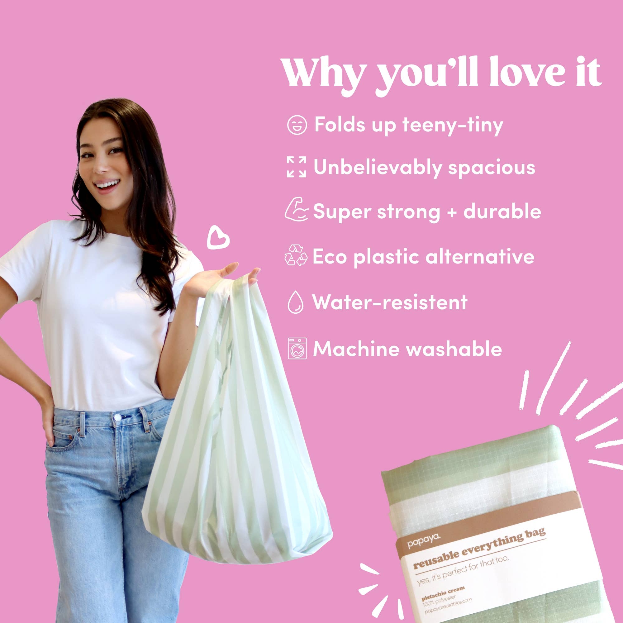 Papaya Reusables - Vente Sacs de course/à provisions - Le Pack Mélangé de Palettes1