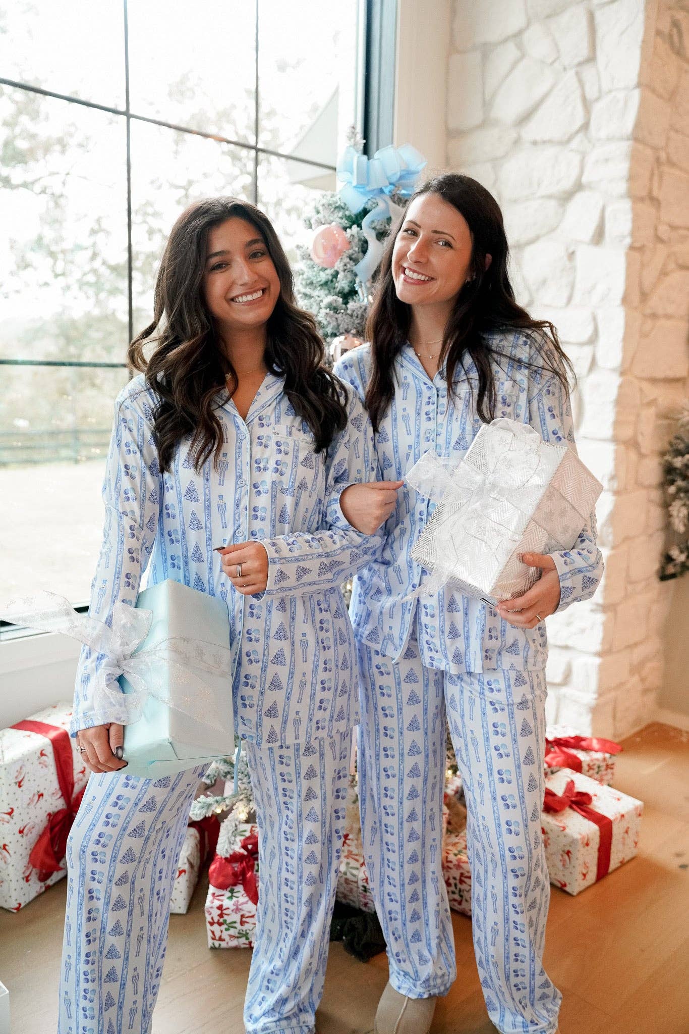 KENZKUSTOMZ - Wholesale Sleepwear Set - Women's - Blue Christmas - Long Pajama Set11