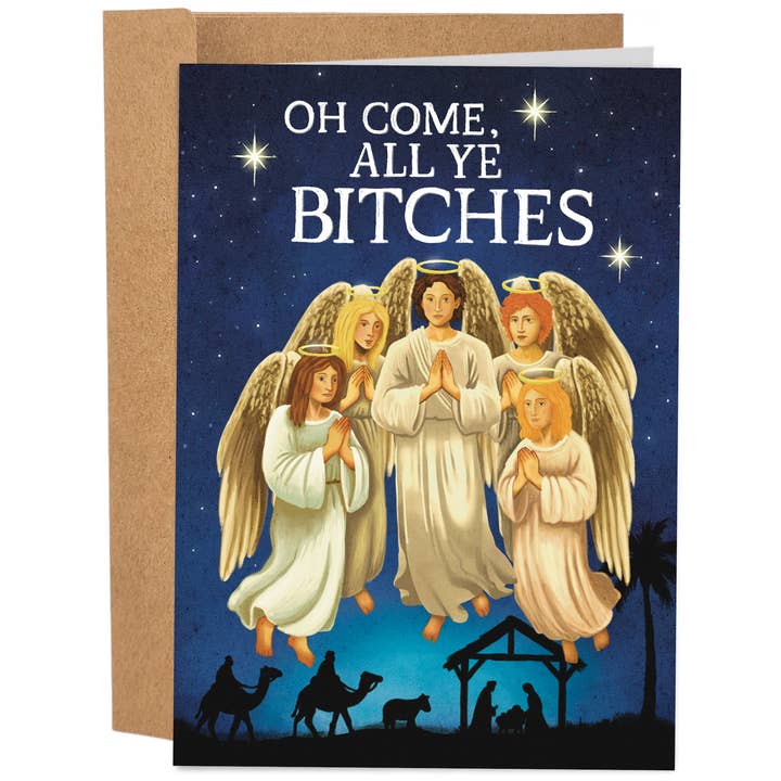 All Ye Bitches | Funny Christmas Card for wholesale by Sleazy Greetings