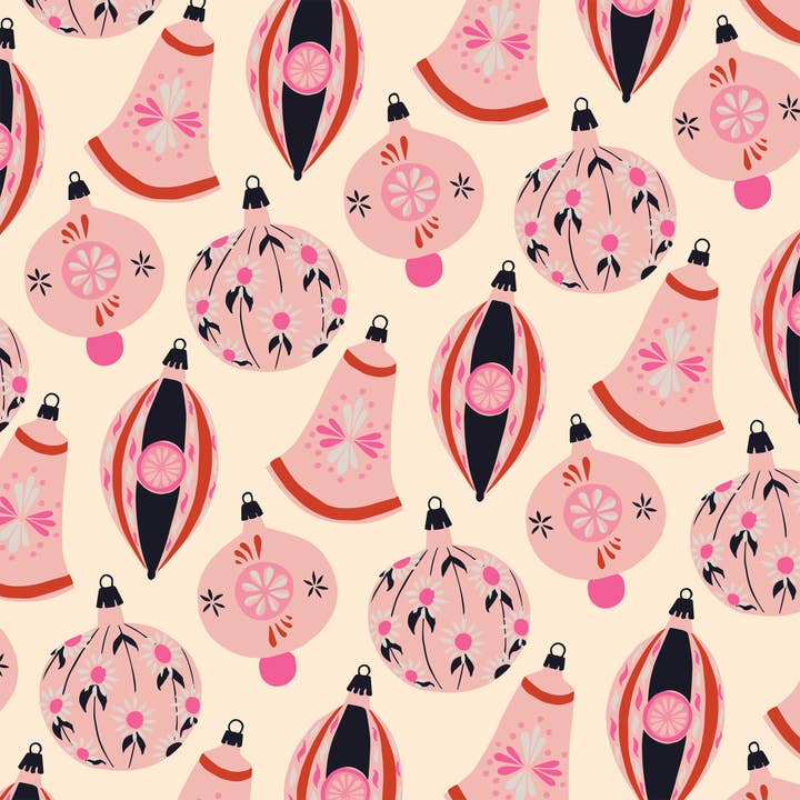 Kate Blairstone - Wholesale Flat Wrap - Vintage Ornaments Giftwrap