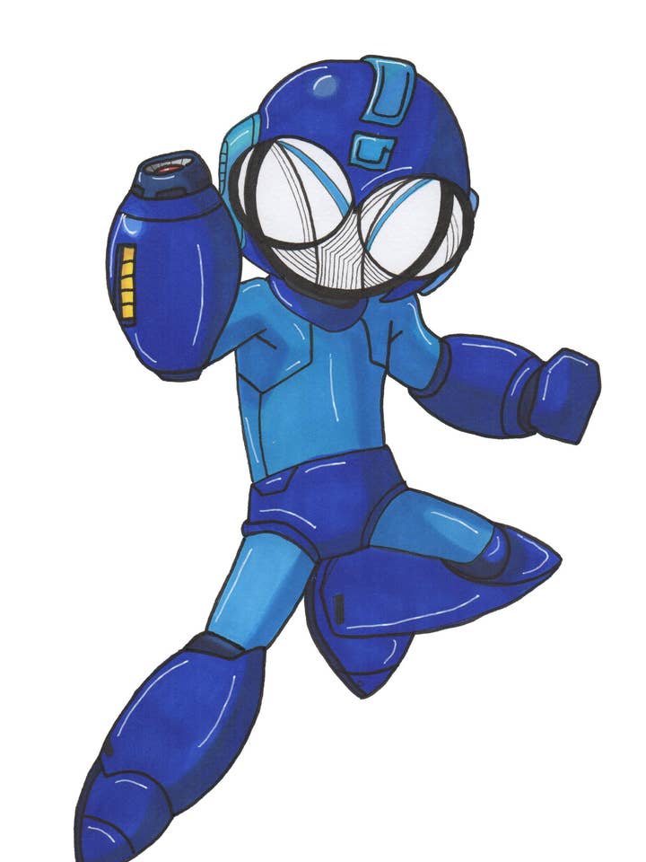 Mega Man Art Print for wholesale by Harth Creations