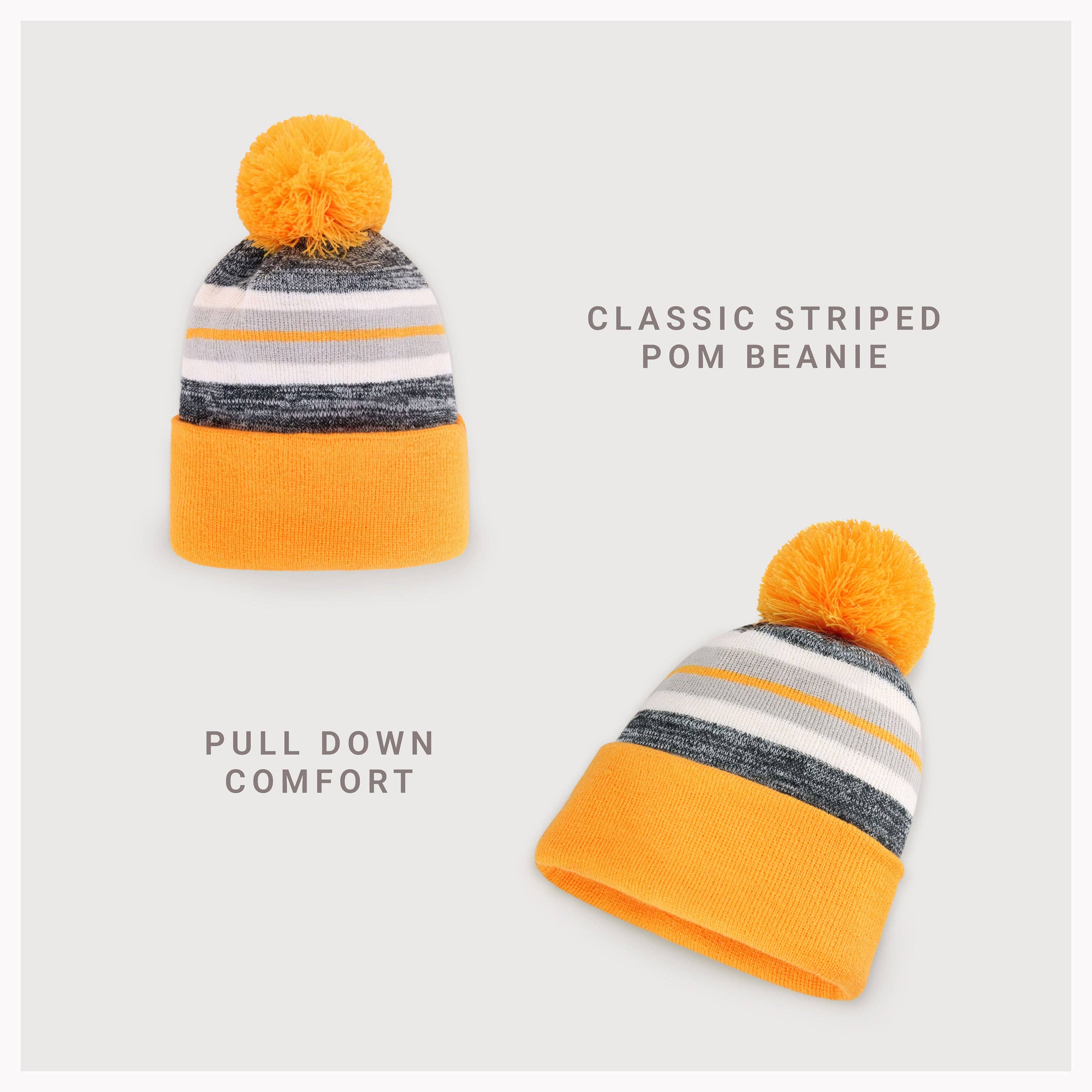 ChoKoLids - Vendita all'ingrosso Berretto - Donna - Berretto sportivo con pompon a righe CHOK.LIDS15