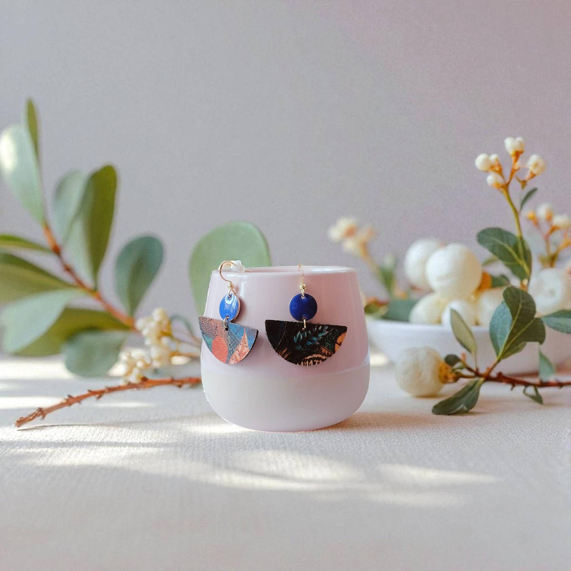 Karmyliege - Wholesale Dangle Earrings - Gaïa cork earrings9