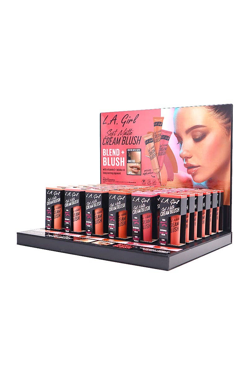 PINEAPPLE Beauty - Wholesale Blush - LA Girl GPD456 Soft Matte Cream Blush Display Set - 36pc1