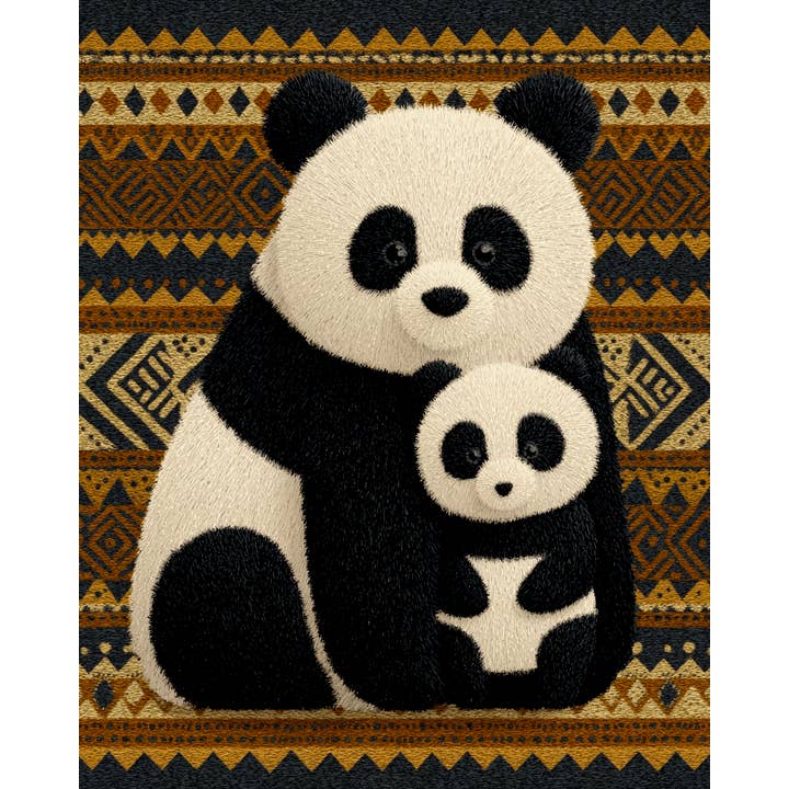 Mowbi - Wholesale Art Print - Nouveau Panda Bear - Zoo Animals - Biophilic Wildlife Art Print - 8"x10" Artwork for 11"x14" Frame9