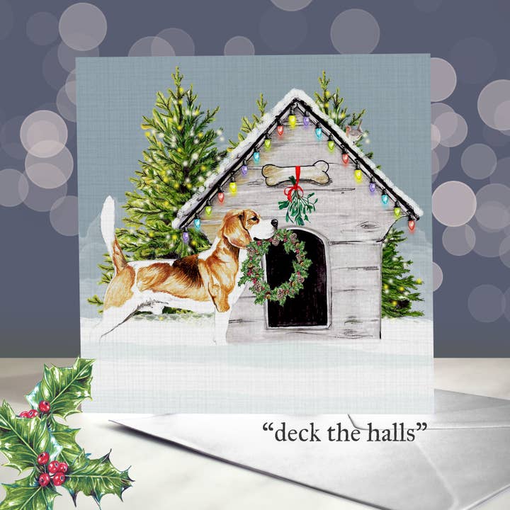 Beagle Christmas Cards - Different Designs to Choose for wholesale by Amber Marie Studio