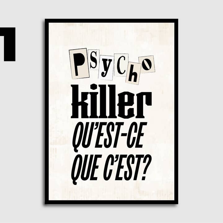 Psycho Killer Print for wholesale by Blank Wall Alt